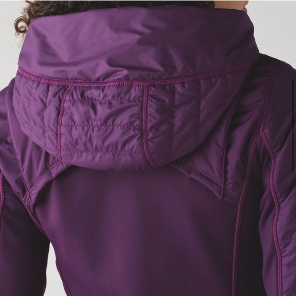 Lululemon RARE Dark Magenta First Mile Puffer Hooded Jacket - Picture 5 of 16